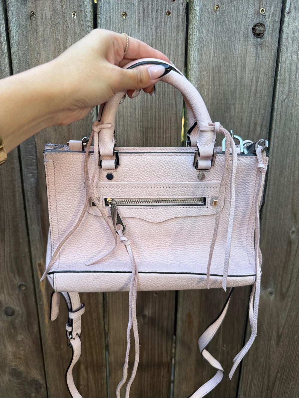 Rebecca Minkoff Light Pink Women's Leather Satchel Handbag